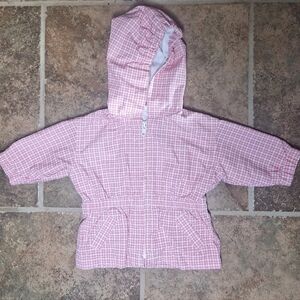 OshKosh B'gosh 3/6 Month Pink Plaid Checkered Jacket